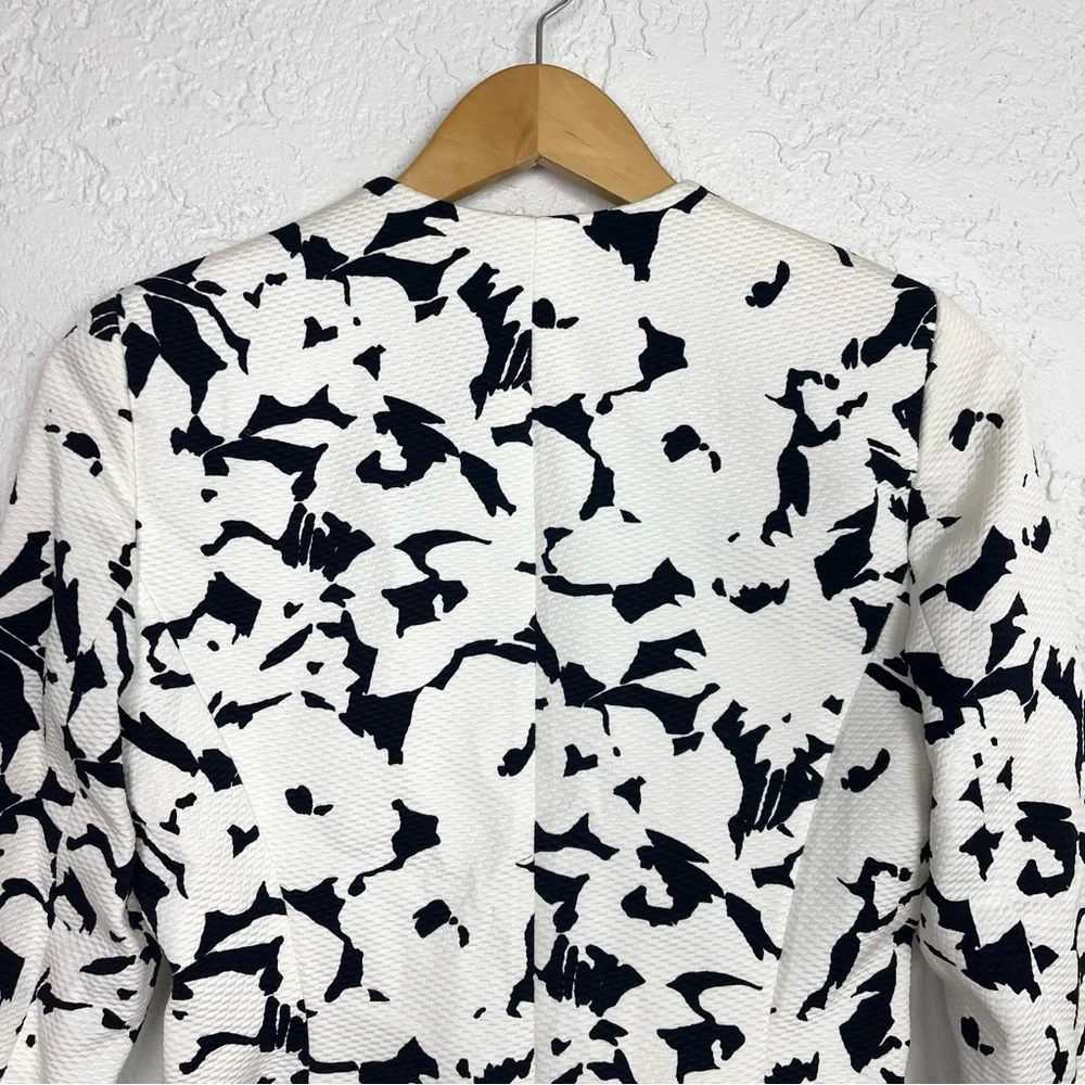 Christian Dior Vintage 1980’s Black & White Floral Print Blazer Jacket